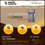 Screen shot of the Lester Lift Services Ltd website.