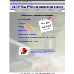 Screen shot of the Loveday, B. E. Precision Engineering Ltd website.