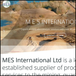 Screen shot of the MES International Ltd website.