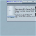 Screen shot of the MAS Business Systems website.