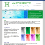 Screen shot of the Manupack Ltd website.