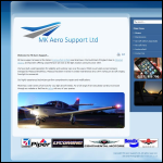 Screen shot of the MK Aero Support Ltd website.
