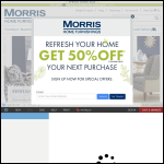 Screen shot of the Morris Furniture Co, The website.