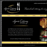 Screen shot of the Mollett Catering website.