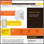 Screen shot of the McDaniels website.