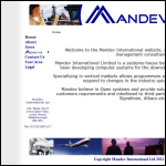 Screen shot of the Mandev International Ltd website.