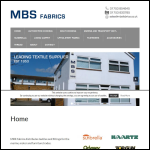 Screen shot of the MBS Fabrics Ltd website.