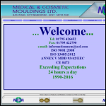 Screen shot of the Medical & Cosmetic Mouldings Ltd website.