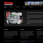 Screen shot of the Meridian Fire Protection Ltd website.