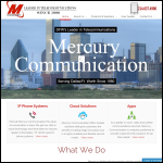Screen shot of the Mercury Communications website.