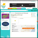 Screen shot of the Minghella, I.W. Ltd website.