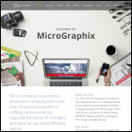 Screen shot of the Micro Graphix website.