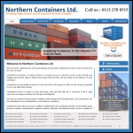 Screen shot of the Northern Containers Ltd website.