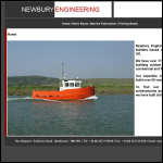 Screen shot of the Newbury Engineering website.