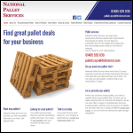 Screen shot of the National Pallet Services website.