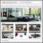 Screen shot of the Nova Interiors website.