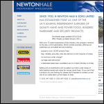 Screen shot of the Newton, H. Hale & Sons Ltd website.