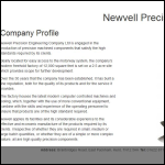 Screen shot of the Newvell Precision Engineerng Ltd website.