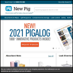 Screen shot of the New Pig Ltd website.