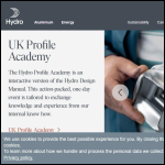 Screen shot of the Hydro Aluminium Extrusion UK Ltd website.