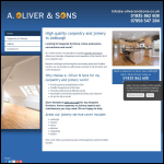 Screen shot of the A Oliver & Sons website.