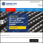 Screen shot of the Ormiston Wire Ltd website.