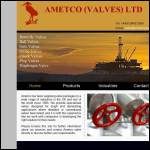 Screen shot of the Ametco (Valves) Ltd website.