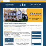 Screen shot of the Alco Heating website.