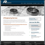 Screen shot of the AP Engineering website.