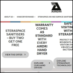 Screen shot of the Airdri Ltd website.