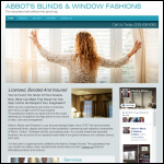 Screen shot of the Abbott's Blinds website.