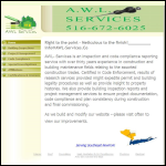 Screen shot of the AWL Inspection Services website.