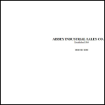 Screen shot of the Abbey Industrial Sales Co Ltd website.