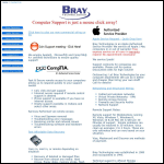 Screen shot of the Bray Technologies plc website.