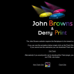 Screen shot of the John Brown (Printers) Ltd website.