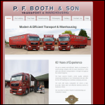 Screen shot of the Booth, P. F. Transport website.