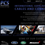 Screen shot of the PCS Cables & Connectors website.