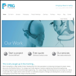 Screen shot of the PRG Engineering website.
