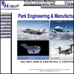 Screen shot of the Park Engineering website.
