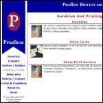 Screen shot of the Printer Sundries & Services website.