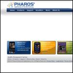 Screen shot of the Pharos Scientific Ltd website.