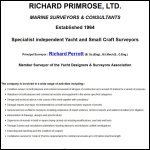 Screen shot of the Richard Primrose Ltd website.