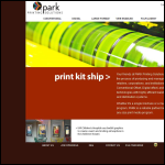 Screen shot of the Park Printing website.