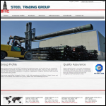 Screen shot of the Production Steel Trading website.