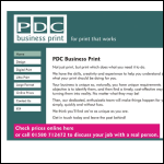 Screen shot of the PDC Print Ltd website.