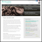 Screen shot of the Pongees Ltd website.