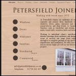 Screen shot of the Petersfield Joinery Ltd website.