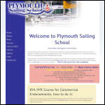 Screen shot of the Plymouth Sailing School website.