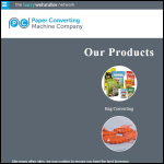 Screen shot of the Paper Converting Machine Co Ltd website.