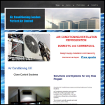 Screen shot of the Perfectair Ltd website.